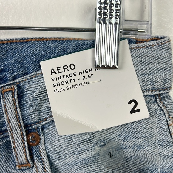 Aeropostale New Women’s 2 Vintage Rise Flare Shorty Distressed Frayed Hem Shorts - Picture 3 of 6